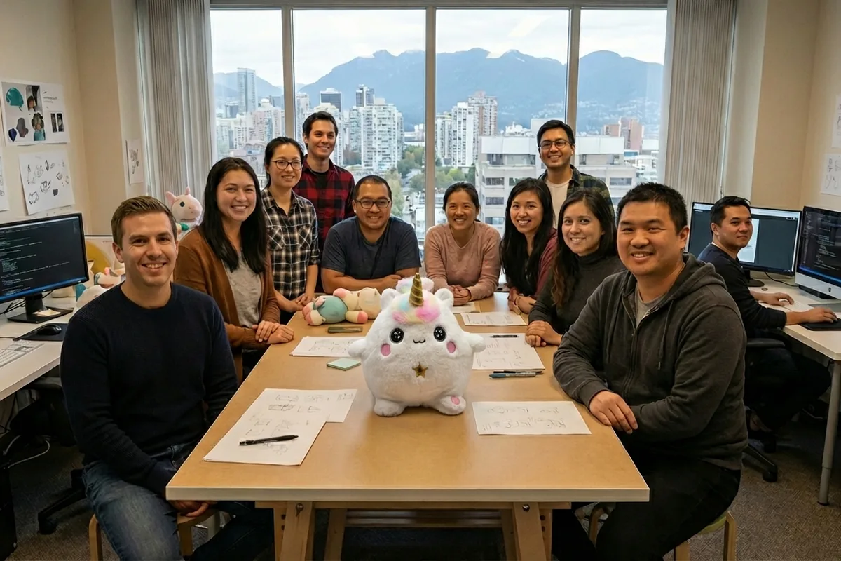 The VBNCITY team in Vancouver with Lumi